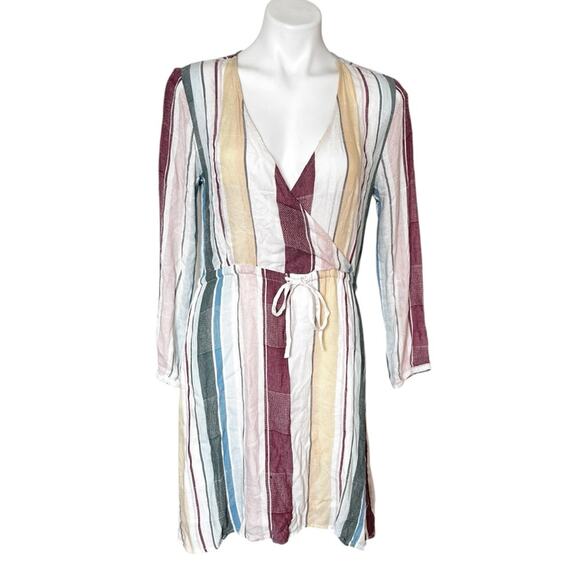 Rails Becca Cusco striped long sleeve surplice tie waist size xs - Picture 2 of 11